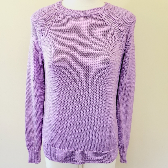 J. Crew lavender metallic sparkle sweater size small - Picture 2 of 9